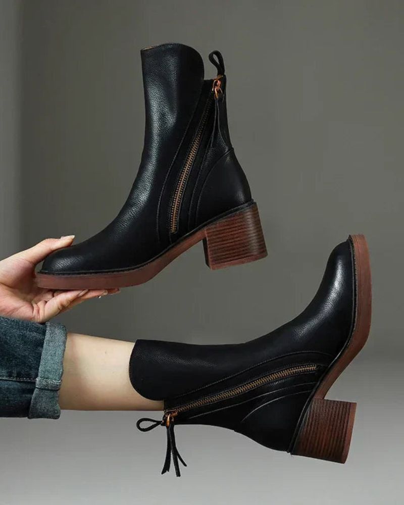 ByArina Helara – Elegant and Comfortable Black Leather Boots