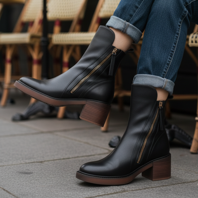 ByArina Helara – Elegant and Comfortable Black Leather Boots