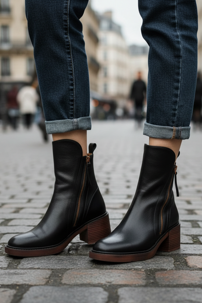 ByArina Helara – Elegant and Comfortable Black Leather Boots