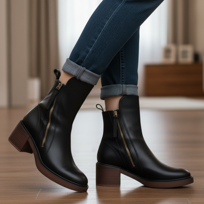 ByArina Helara – Elegant and Comfortable Black Leather Boots