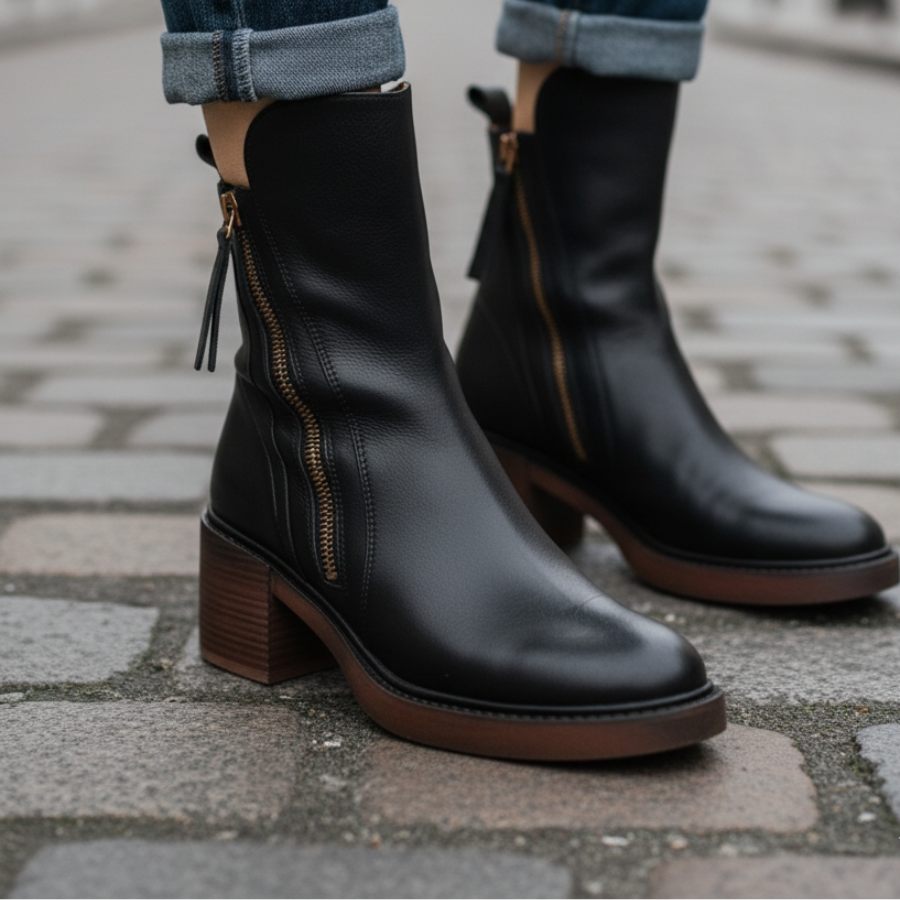 ByArina Helara – Elegant and Comfortable Black Leather Boots