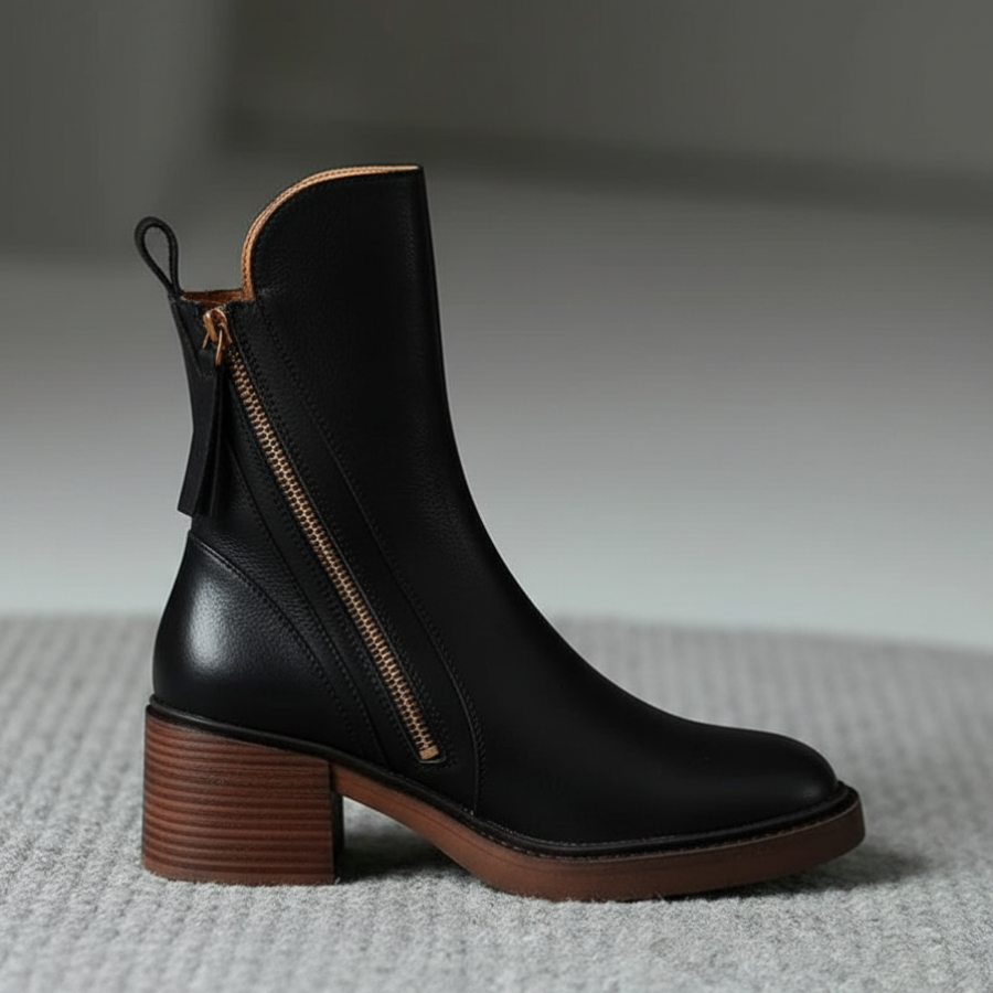 ByArina Helara – Elegant and Comfortable Black Leather Boots
