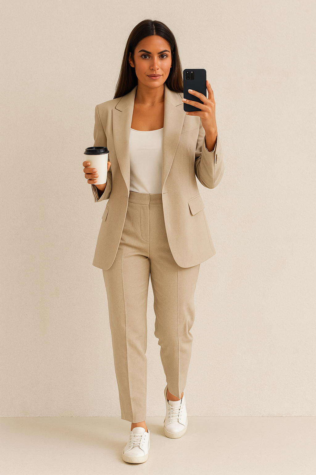 ByArina EVA | Elegant Women’s Set with Structured Blazer and Wide-Leg Pants