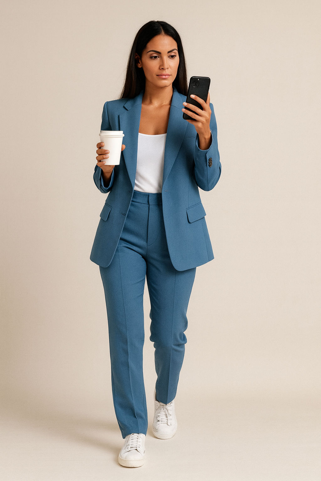 ByArina EVA | Elegant Women’s Set with Structured Blazer and Wide-Leg Pants