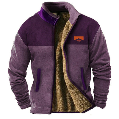 Savrani Men's casual fleece jacket