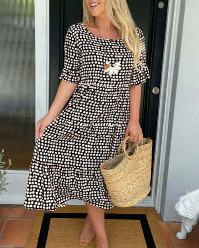 Byarina| Sable Short-Sleeve Midi Dress