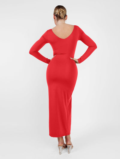 The Shapewear Dresses Long Sleeve Split