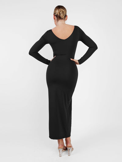 The Shapewear Dresses Long Sleeve Split