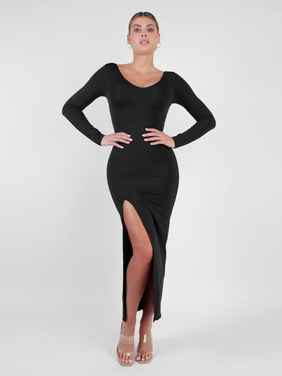 The Shapewear Dresses Long Sleeve Split